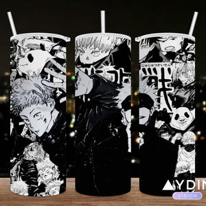 Jujutsu Kaisen inspirierte Becher, 20 Unzen Skinny Becher, gerade, 20 Unze. Designs, Anime, Keine Farbe png, Sublimation, Becher Designs, PNG-Datei,