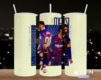 Lionel Messi Inspired Tumbler, 20oz Skinny Tumbler, Straight, 20 oz. Designs, soccer, Argentina png, Sublimation, tumbler designs, PNG file,