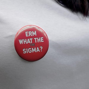erm what the sigma button pin, Skibiti, Gyatt, Rizz, Badge, Fun Accessories for All Ages, Gift for Teens, Trendy Lapel Pin, Hip Pinback, fun