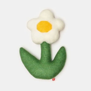 Knitted Lambswool Flower Cushion - Made to order