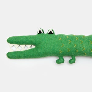 Cecil the Crocodile Lambswool Plush Toy Made to order image 2