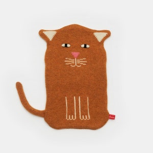 Ginger Cat Lambswool Hot Water Bottle Cover -  Made to order