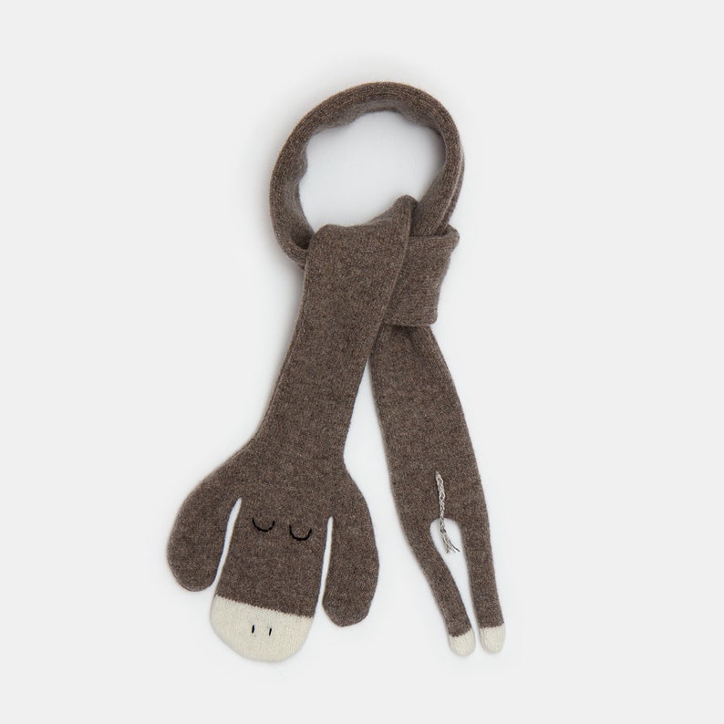 Childrens Donkey Lambswool Scarf In stock image 1