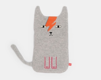 Ziggy Cat Lambswool Hot Water Bottle Cover -  Made to order