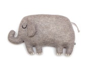 Egbert Elephant Plush Knitted Lambswool Toy - Made to order