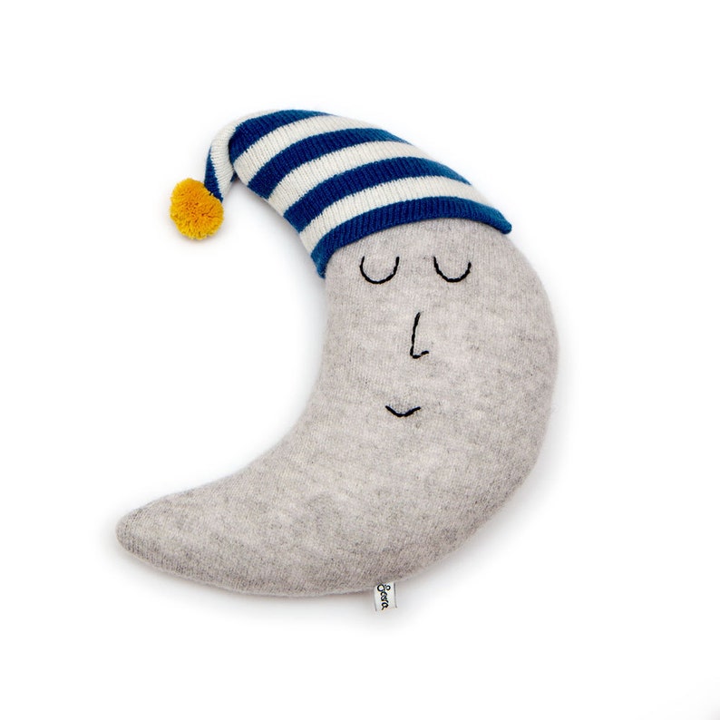 Morris the Moon Lambswool Plush Toy Made to order image 1