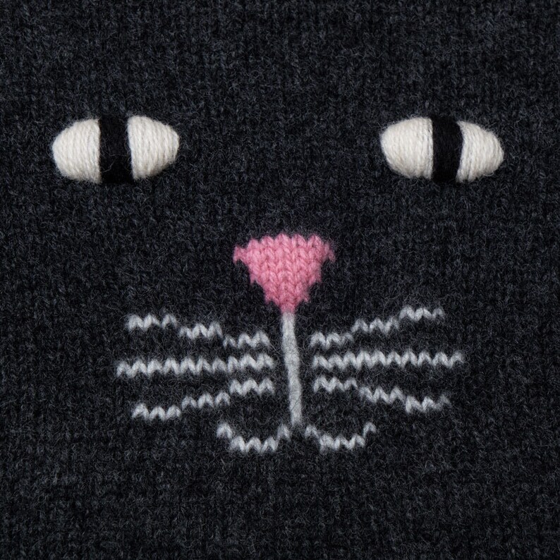 Mittens Black & White Cat Lambswool Hot Water Bottle Cover Made to order image 6