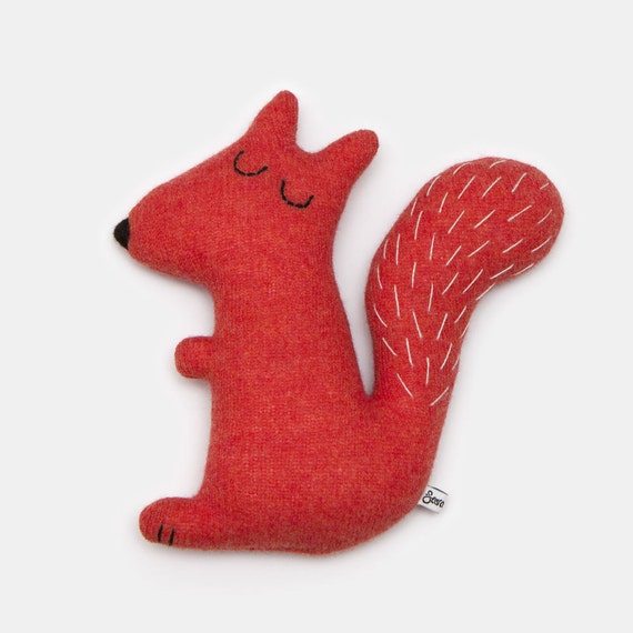 Stanley the Squirrel Lambswool Knitted Soft Plush Toy - In stock