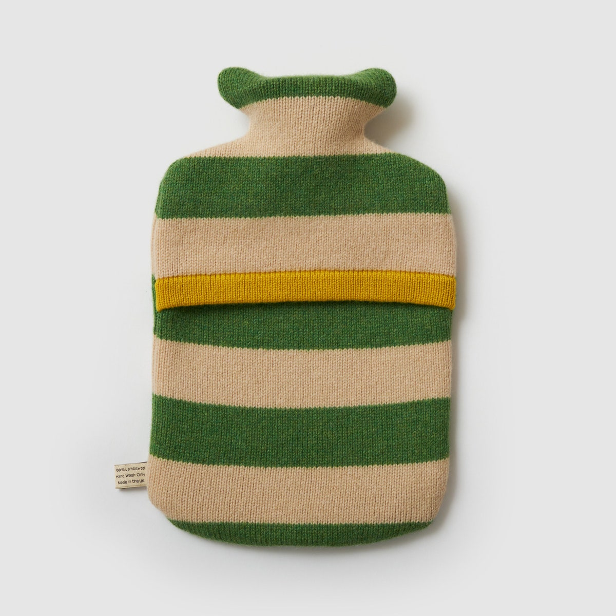 Stripe Oatmeal and Green Lambswool Hot Water Bottle Made to Order - Etsy