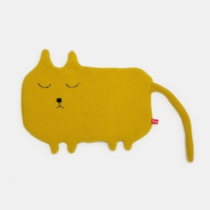 Lambswool Colin Cat Hot Water Bottle and Cover - Made to order