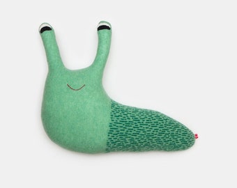 Henry the Slug Knitted Lambswool Plush Soft Toy - In stock
