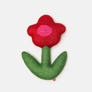 Knitted Lambswool Flower Cushion - Made to order