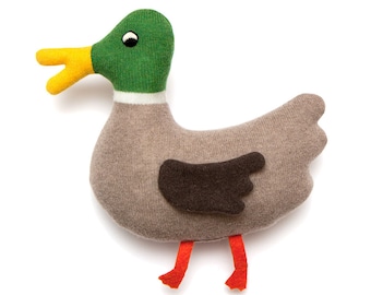 Cédric le canard Lambswool Peluche Toy - Fabriqué sur commande