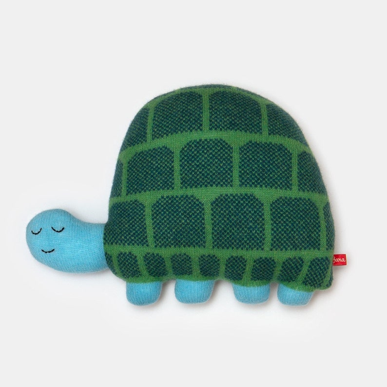 Hector the Tortoise Lambswool Plush Toy Made to order image 1