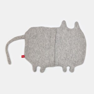 Ernest Cat Lambswool Hot Water Bottle Cover Made to order image 2