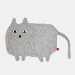 Ernest Cat Lambswool Hot Water Bottle and Cover - Made to order