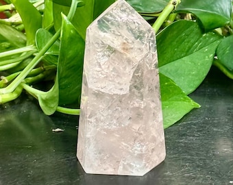 HQ Rose Quartz from Brazil - Six sided crystal tower. 2.75 inches tall
