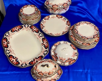 Juego de 41 piezas ANTIGUO Royal Crown Derby 3973 para 8 HALLAZGOS RAROS 1908-1921 Porcelana