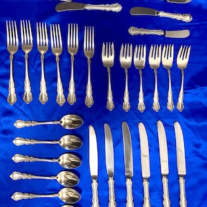 Georgian rose sterling silver flatware deals