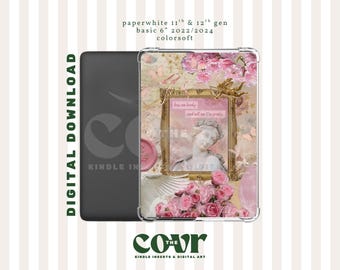 PRETTY PINK - Wkładka do Kindle'a (pobranie cyfrowe) / Przezroczysta wkładka do etui / Kindle Paperwhite/Colorsoft/6”