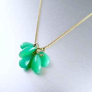 Chrysoprase Gold Filled Necklace image 4