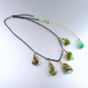 Peruvian Opal And Mixed Metal Necklace