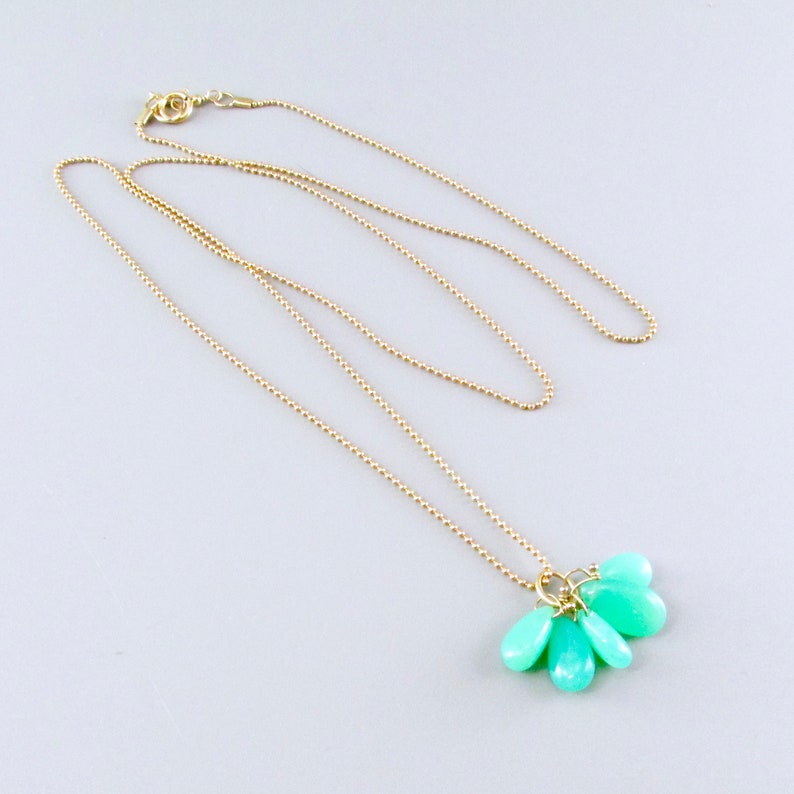 Chrysoprase Gold Filled Necklace image 3