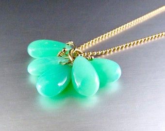 Chrysoprase Gold Filled Necklace