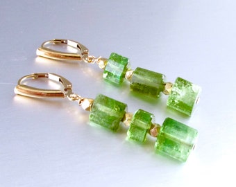 Green Tourmaline Earrings