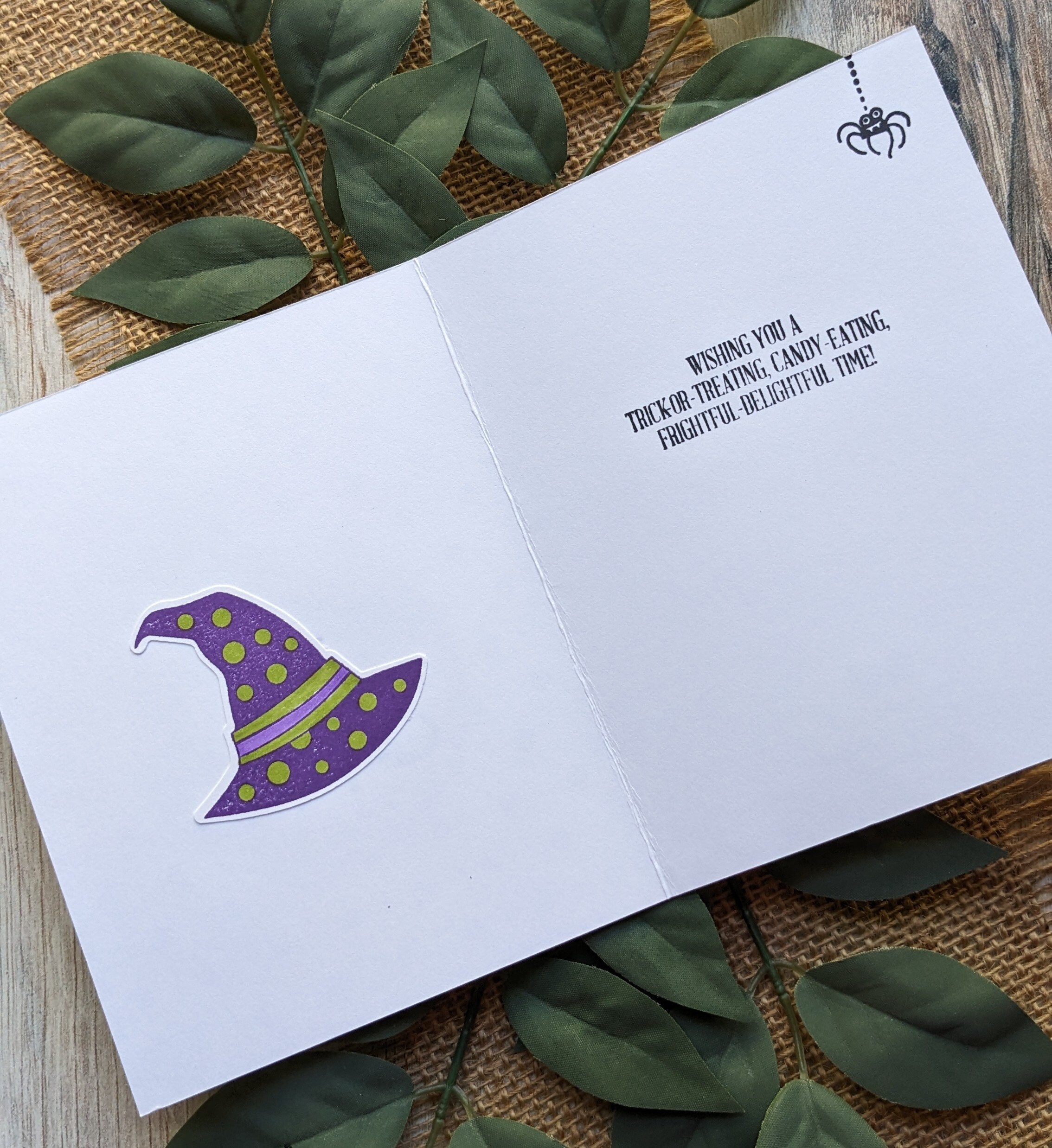 Halloween Handmade Card | Handstamped Greeting Card and Envelope ...