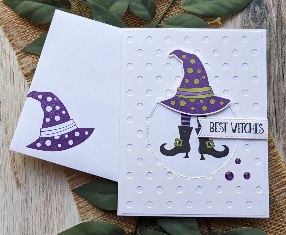 Halloween Handmade Card | Handstamped Greeting Card and Envelope ...