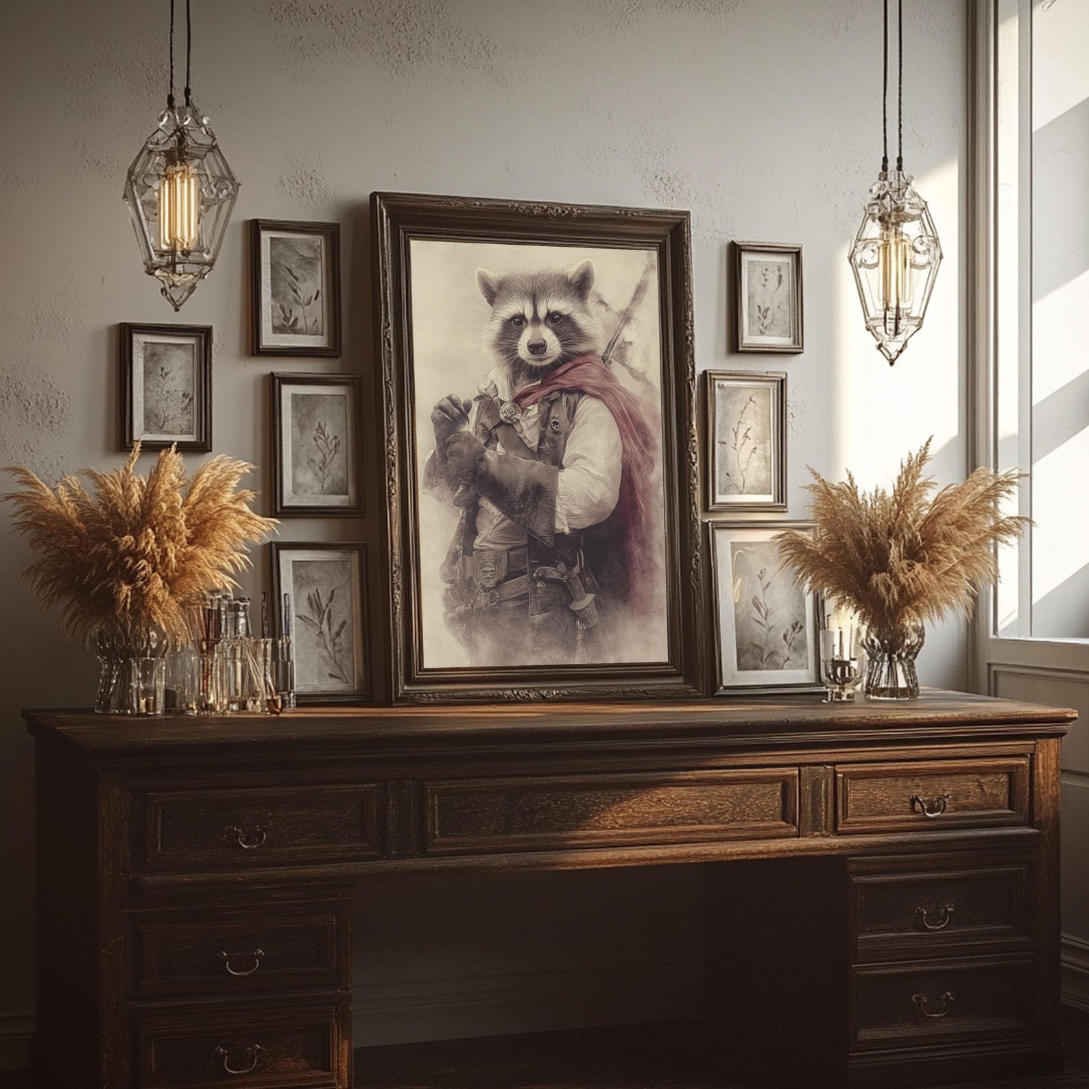 Cowboy Racoon Art Print | Frontier Critters | Wild West Racoon | Funny ...