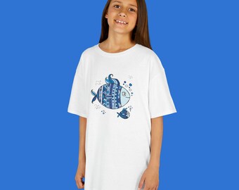 Adorable Blue Fish Kids T-Shirt