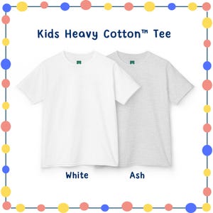 Kids Heavy Cotton™ Tee: White or Ash
