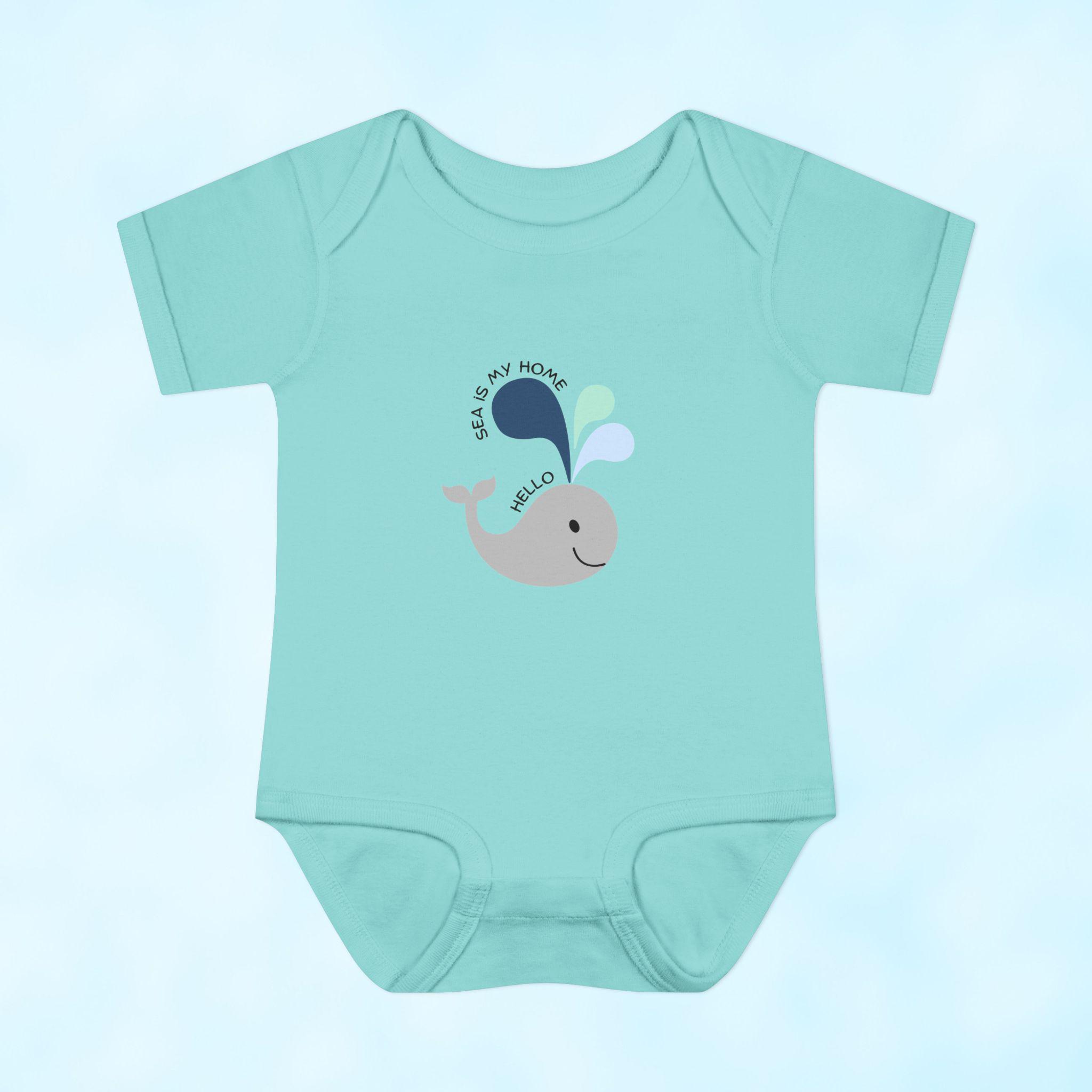 Cute Whale Baby Bodysuit