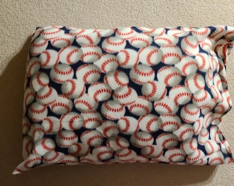 Baseball Lover Fleece Pillowcase for Standard Size Pillow