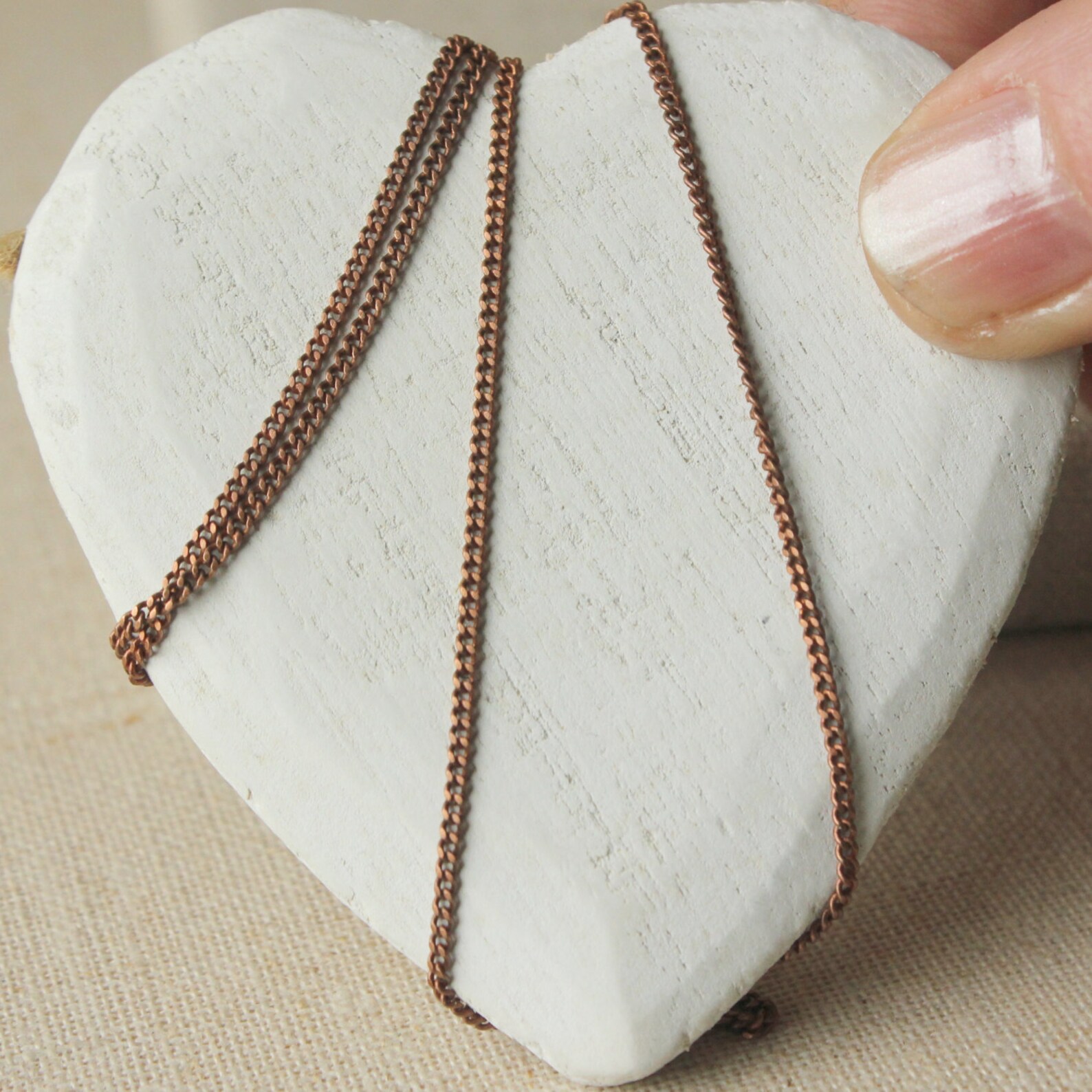 Very fine copper chain Choose 14 inch 36 inch dainty copper Etsy