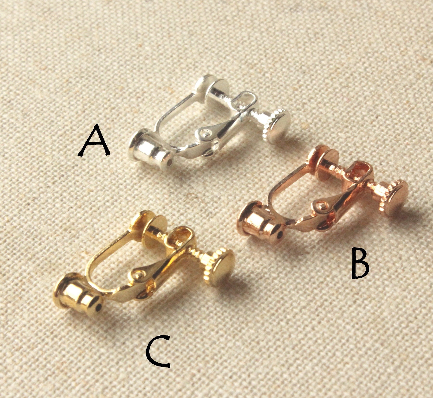 Screw clip earring converter for stud earrings adapt stud Etsy