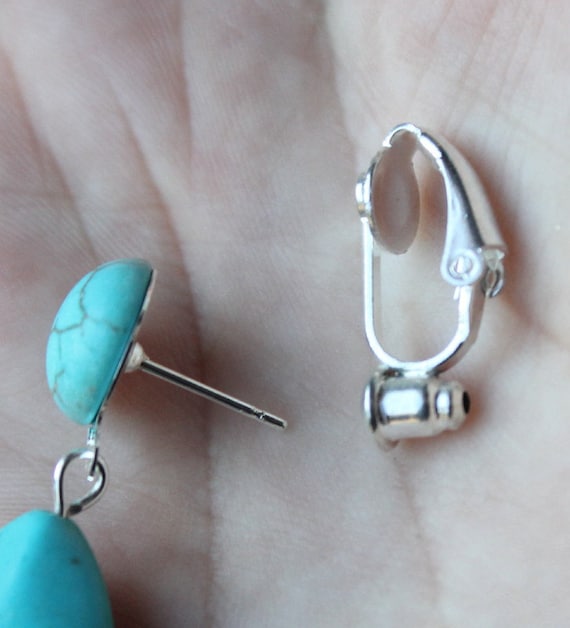 Clip on earring converter studs to clip on earrings changer Etsy