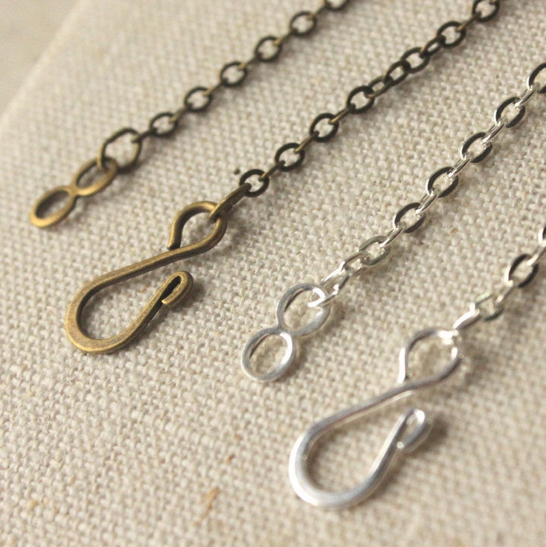 S hook chain necklace easy hook clasp select 14 45 inch Etsy