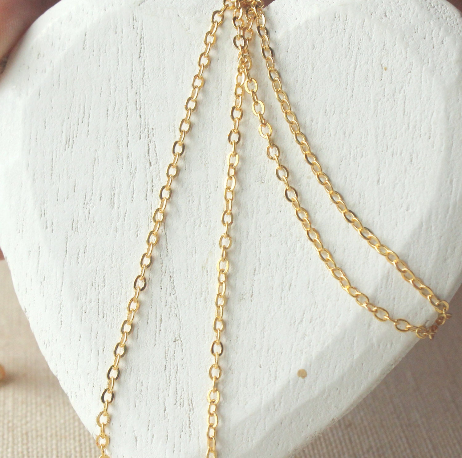 24 Thin Gold chain necklace SMALL 1.5mm oval links Etsy