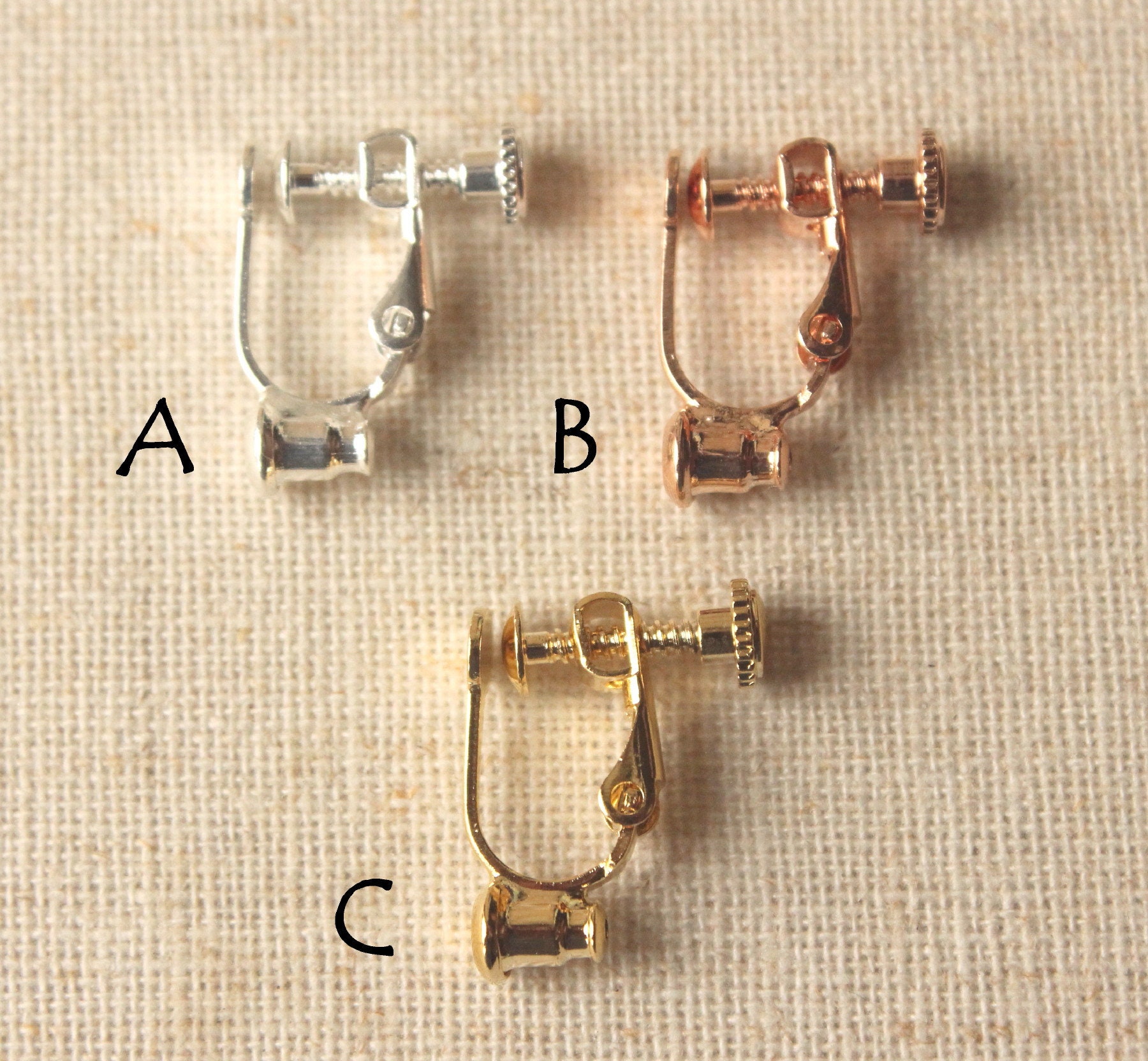 Screw clip earring converter for stud earrings adapt stud Etsy