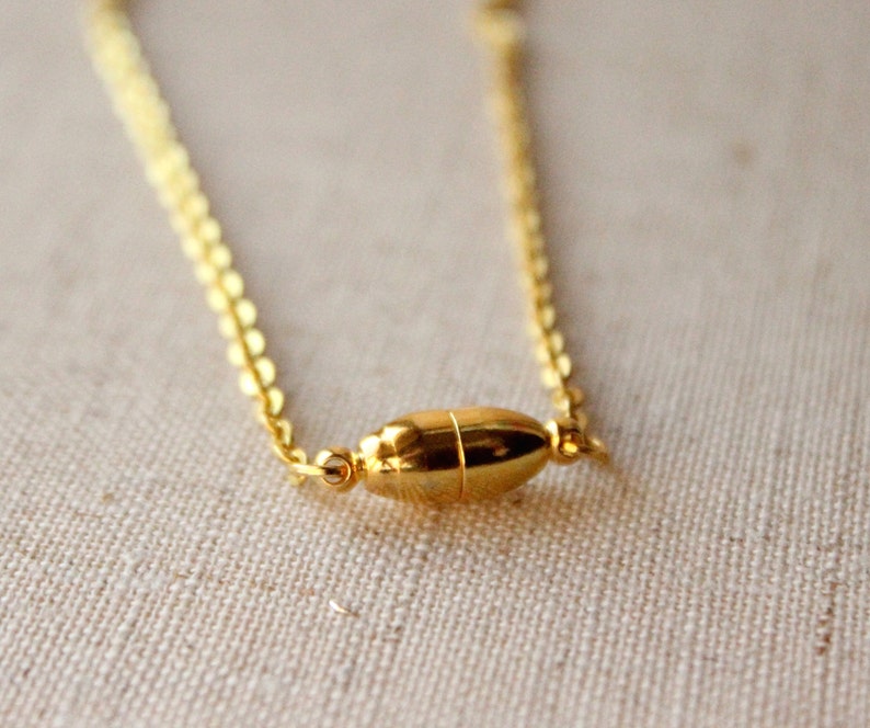 clasp necklace Gold chain necklace small 2mm Etsy