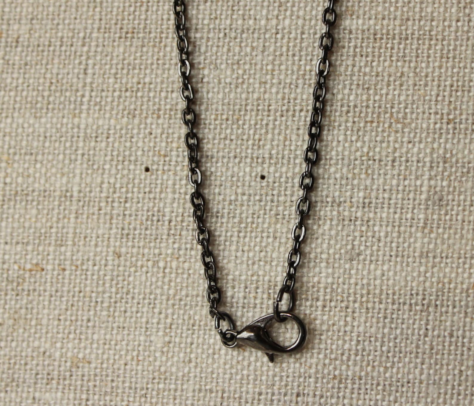 14 inch 40 inch antiqued silver chain necklace MEDIUM dark | Etsy