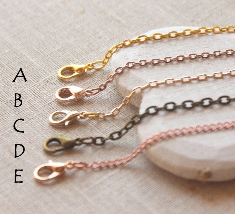 SET OF FINE Necklace Extender chains variety of gold plated Etsy
