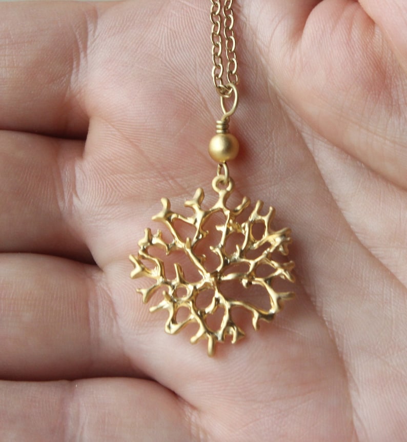 Coral pendant gold Clearance