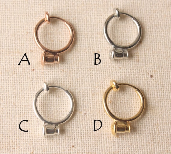 6 Pairs of Women Clip-on Earrings Converter with Easy Open Loop Rose gold