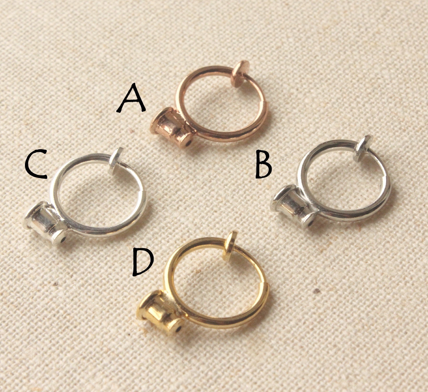 Screw clip earring converter for stud earrings adapt stud Etsy