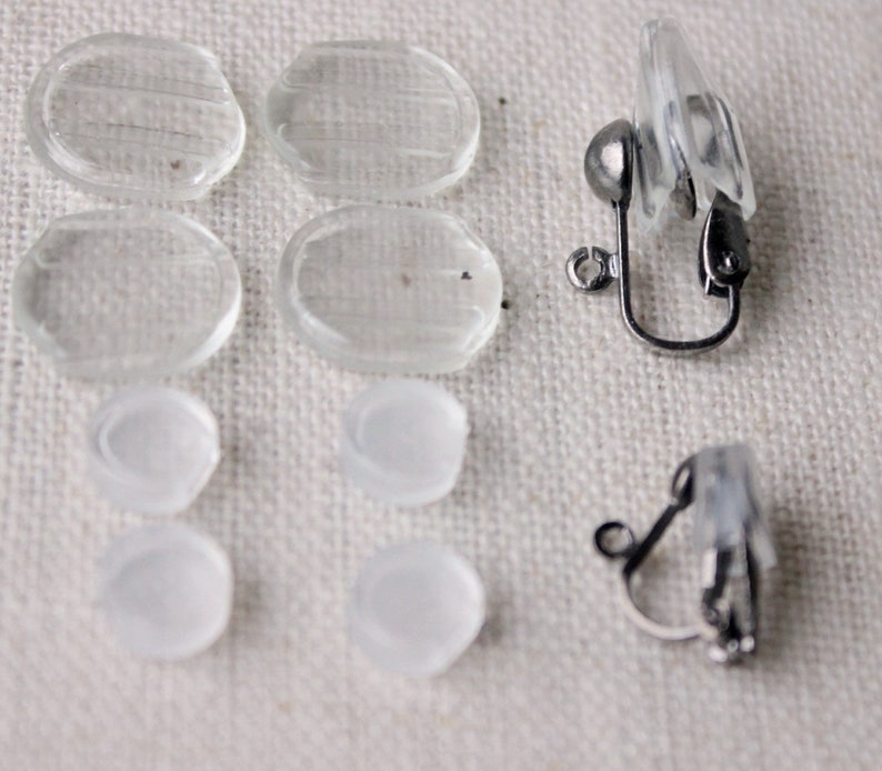 Clip on earring pads comfortable silicone earring pads two Etsy