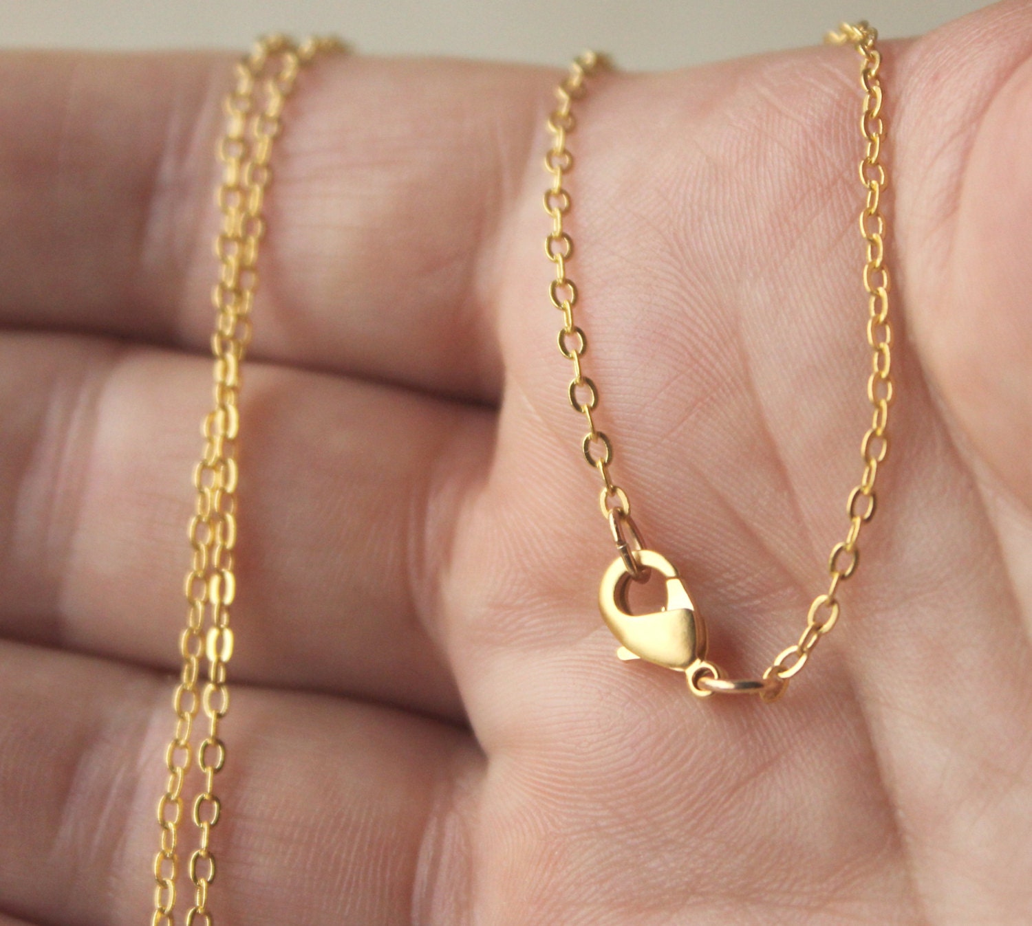 Delicate Gold chain necklace 35.5cm 114cm 14 45 very Etsy